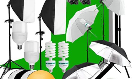 Upgrade Your Studio Lighting: APAINI 2x3m Background Support System with Softbox, Umbrella, and Non-Woven Fabric Backdrop