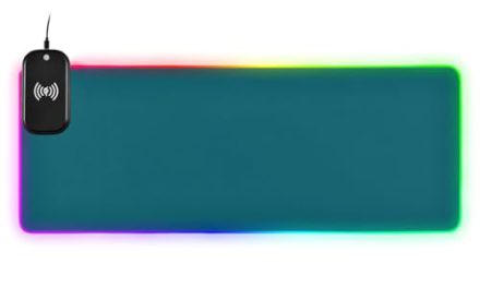 Powerful Gaming Mousepad: Wireless Charger & Dynamic Lighting – 35.4×15.7