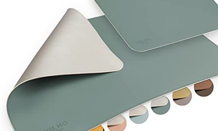 Sølmo Desk Pad: Petrol PU-Leather Table Pad with XXL Mousepad