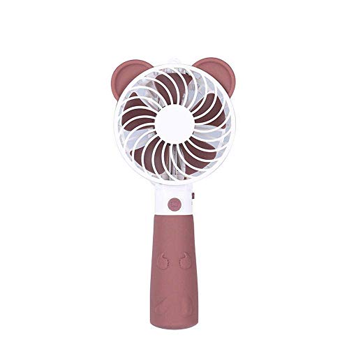 Cooling Fan + Selfie Stick: Brown USB Handheld for Travel, Dorm, Office