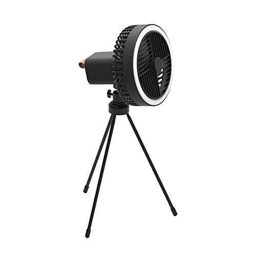 Portable Black Desk Fan with Lights: Stay Cool Anywhere