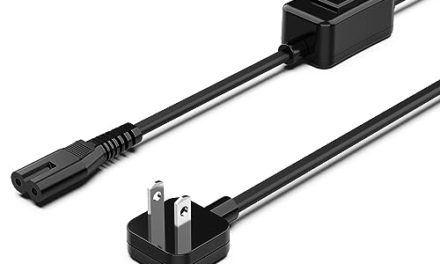 Enhance Your Gadgets: Compact 5ft Power Cord for TV, Monitor, Charger, and More