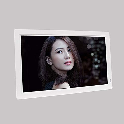 Immersive 27″ HD Digital Frame: Auto Rotate, Motion Sensor, Background Music, Wall Mount, White