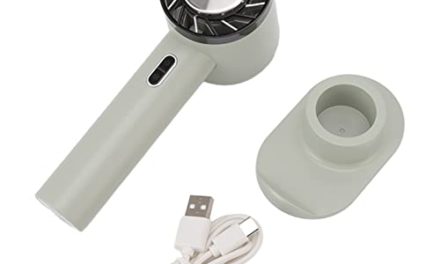 Stay Cool Anywhere with Rechargeable Handheld Fan – Green