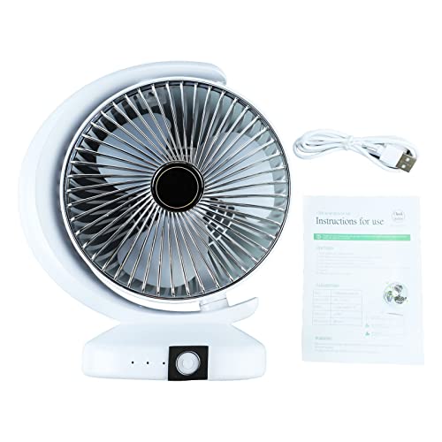 Rechargeable Desktop Fan: Silent & Portable!