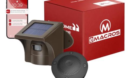 Powerful eMACROS Pro Driveway Alarm: Solar Wireless, Long Range, Weatherproof