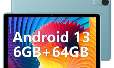 Powerful 10″ Android Tablet: Fast, HD, Long Battery Life, WiFi, Bluetooth, Dual Camera, Parental Control, Google Play, Netflix, YouTube