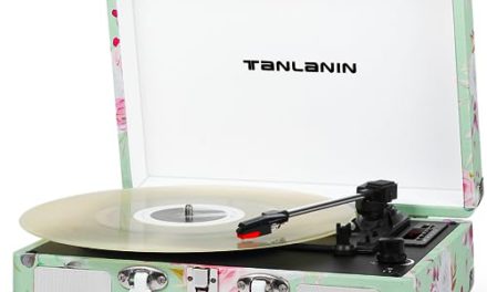 Play Music Anywhere: Portable Vintage Vinyl Player with Bluetooth & USB Recording