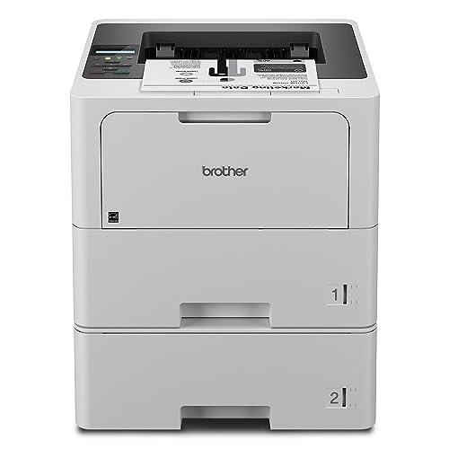 High-performance laser printer for business with dual trays, wireless networking, and enhanced security