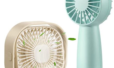 Compact USB Desk Fan: Powerful Portable Cooling, Silent 360° Rotation