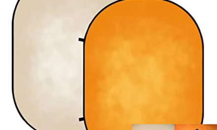 Portable Pop-Up Photography Backdrop: Versatile 2-in-1, Vibrant Beige Orange, Collapsible, 5×6.5ft