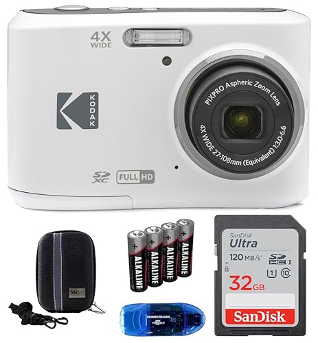 Capture Life’s Moments: Kodak Pixpro FZ45 Camera Bundle – Memory Card, Batteries, Case & Card Reader Included!