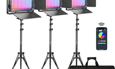 Powerful RGB Video Light with Bluetooth Control & Stunning Lighting Kit