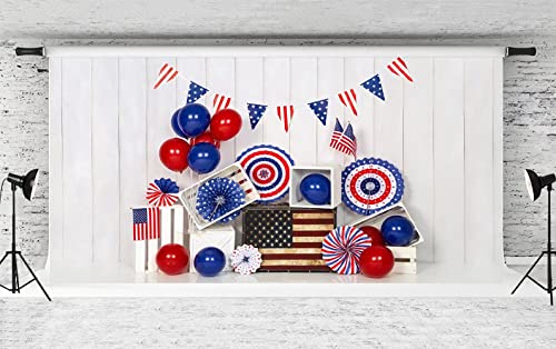 Captivating 20X10ft Independence Day Backdrop: Kate’s American Flag Portrait Fabric for Photography