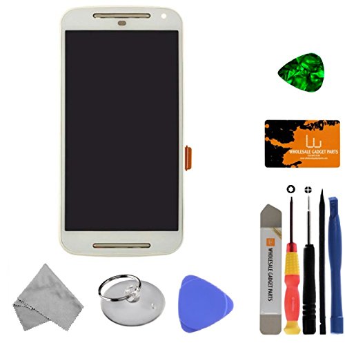 Motorola XT1063 XT1064 Moto G (2nd Gen) LCD Assembly – White, with Tool Kit