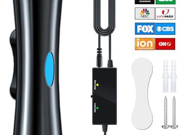 Supercharged Smart TV Antenna: Boosted 720-Mile Range, 360° Reception, 4K HD, Indoor/Outdoor – Free 33ft Coax Cable!