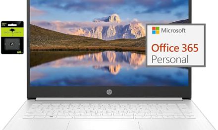 Powerful HP 14″ Laptop with Intel Quad-Core, 16GB RAM, and 192GB Storage