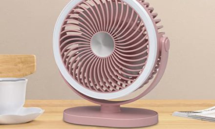 Portable Cordless Fan: Rechargeable & Vibrant Pink!
