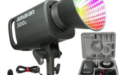 Powerful Aputure Amaran 300c LED Video Light: Vibrant RGBWW, Versatile CCT, & Umbrella Holder