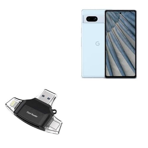 Enhance Your Google Pixel 7a: BoxWave AllReader SD Card Reader in Jet Black