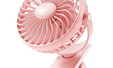 Whisper Quiet Pink USB Clip Fan for Home, Bed, Office & Desk