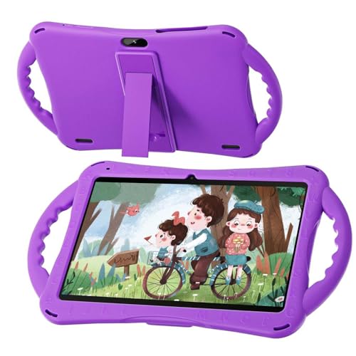 Ultimate Kids Tablet: Naclud 10″ Android, 2GB RAM, 64GB ROM, Dual Camera, WiFi, Educational Games, Lavender Handle