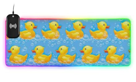 Power-Up with Rubber Duck Wireless Charging Mouse Pad!