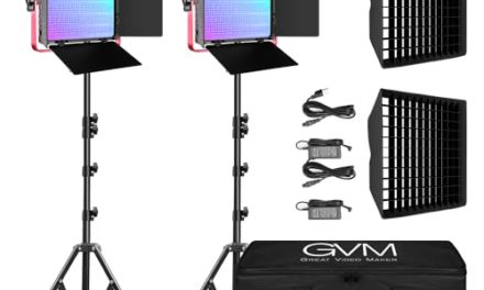 Revolutionize Studio Lighting: GVM 1200D RGB LED Video Light – Ultimate Control, Stunning Results