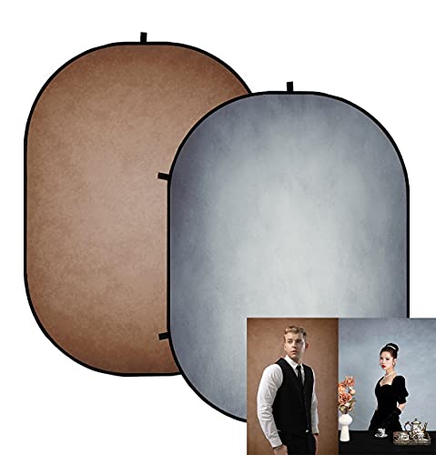 Portable Vintage Brown Pop-up Backdrop: Kate Gray Collapsible Studio Backdrop