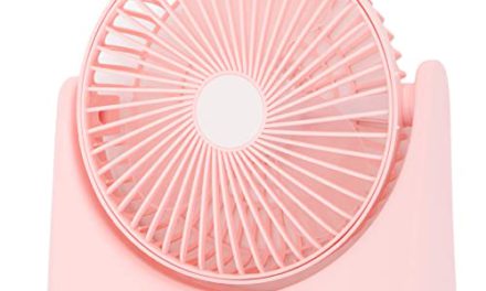 Powerful Pink USB Desk Fan for Office Travel
