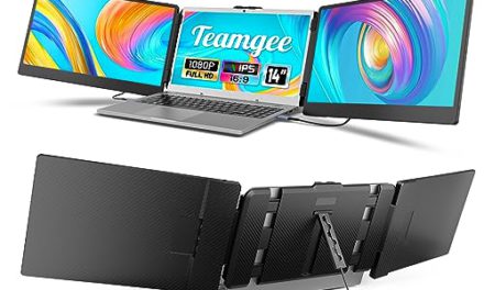 Enhance Laptop Experience: 14″ FHD IPS Monitor with Stand/Speakers