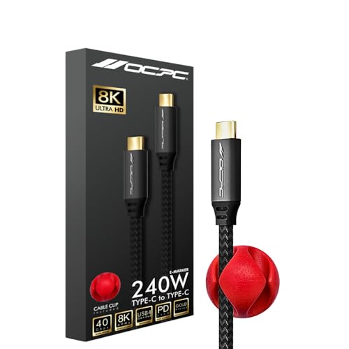 Super-Fast OCPC USB-C Cable: Charge, Connect, and Stream in 8K!