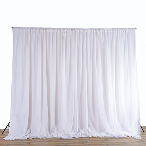 Elegant White Chiffon Backdrop: Perfect for Weddings & Parties