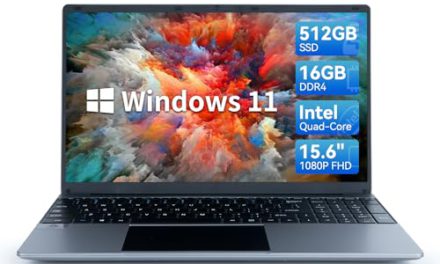 Powerful Maypug Laptop: FHD 1080P IPS Display, 16GB RAM, 512GB SSD, Windows 11, Intel Celeron N5095
