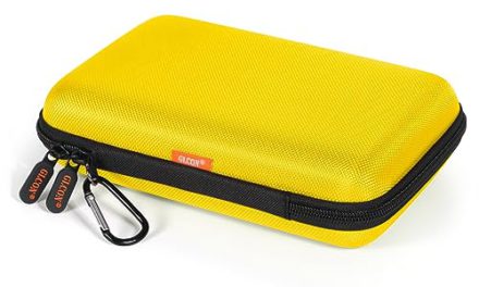 Vibrant Yellow Shockproof Gadget Bag – Organize and Protect Electronics
