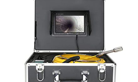High-Resolution Pipe Inspection Camera: Record, Monitor, and Illuminate
