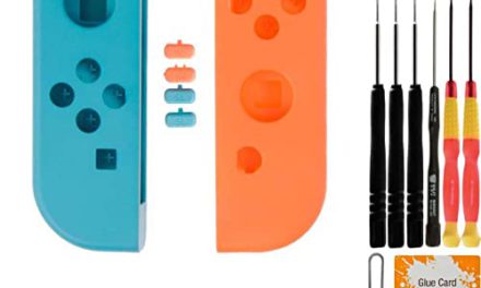 Revamp Your Nintendo Switch with Vibrant Red & Blue Controller Shell + Toolkit