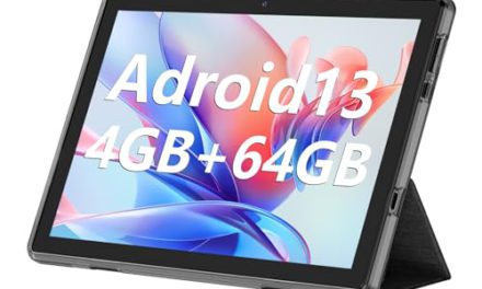 Powerful Android Tablet with 3GB RAM, 64GB ROM, Quad-Core Processor, HD Touch Screen, Dual Camera, Bluetooth