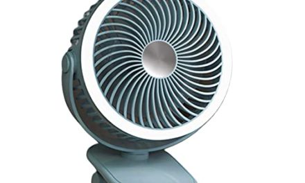 Cooling Fan with LED Light for Desk, Car, and Outdoor – Portable, Small, and Powerful