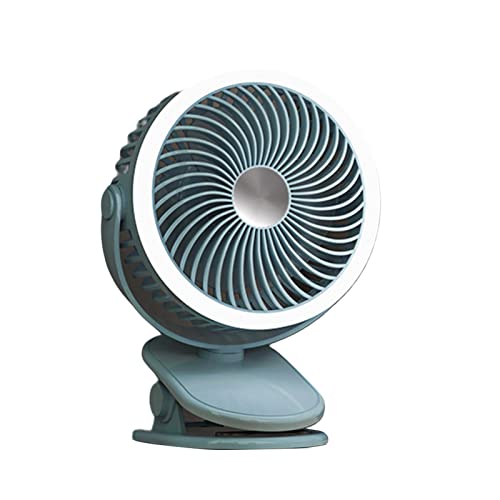 Cooling Fan with LED Light for Desk, Car, and Outdoor – Portable, Small, and Powerful