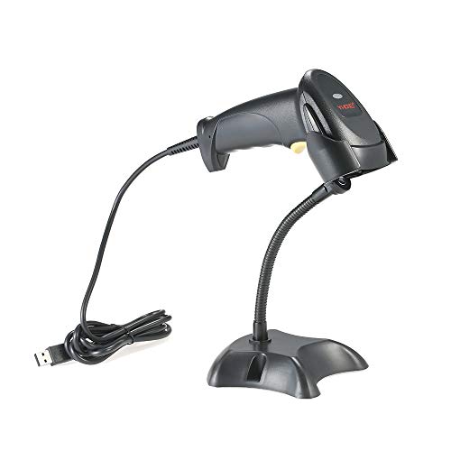 Efficient Wired Barcode Scanner: Stand, Handheld USB Laser Reader