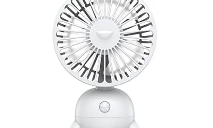 Powerful 2400mAh USB Desk Fan: Whisper-Quiet, 4 Speeds, Cute Puppy Design!