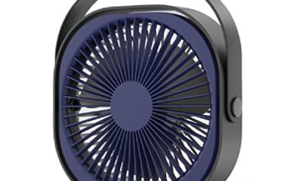 Powerful USB Desk Fan: 360° Rotation, 3 Speeds, Quiet Operation