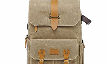 Stylish Batik Camera Backpack with USB Port and Laptop Compartment