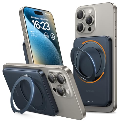 Revolutionary TORRAS Magnetic Power Bank: Wireless Charger & Stand for iPhone 15/14/13/12