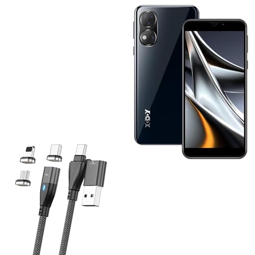 Boost Charging Speed: BoxWave MagnetoSnap PD AllCharge Cable for Xgody X15 – Jet Black