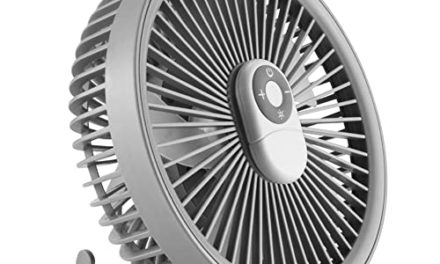 Portable Camping Fan with LED Lights – Rechargeable & Removable