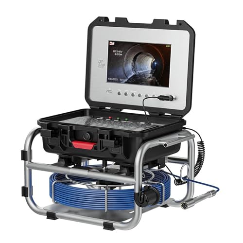 High-Resolution Sewer Pipe Camera with Self-Leveling and Distance Tracking