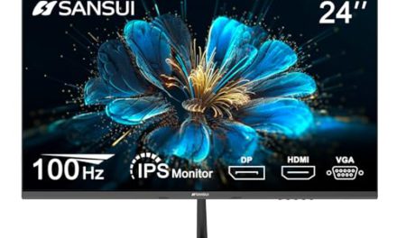 Immerse in Crisp Visuals: SANSUI 24″ IPS Monitor