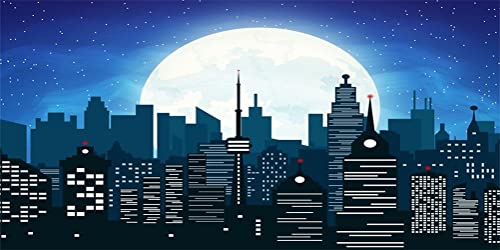 Captivating Cartoon Cityscape: Moonlit Urban Adventure